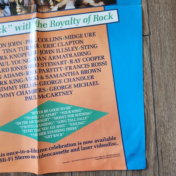 Prince’s Trust Charity Concert 1987 MGM/UA 22x34 Folded Poster P-1089 NEW - Picture 5 of 9